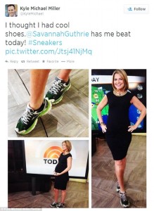 Savannah Guthrie rocks the dress-and-sneakers look.